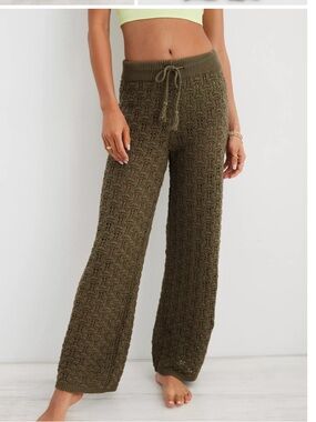 Aerie crocheted cover up Pants , XS swimsuit cover up